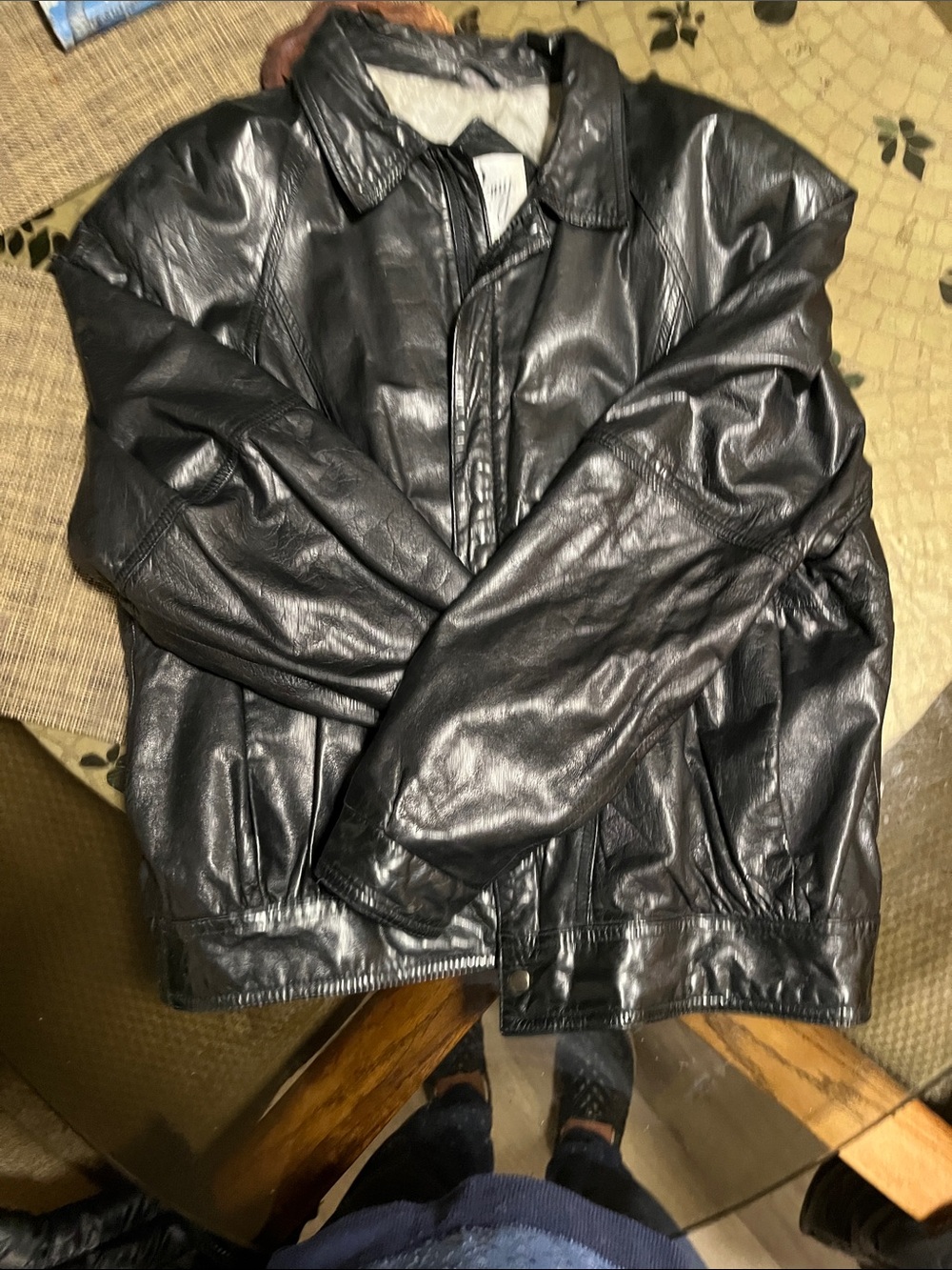 Remy Leather Black Women's Leather Jacket with Classic Collar